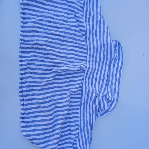 Forever 21 Women's Size L Blue White Stripe Crop Top - Picture 6 of 6